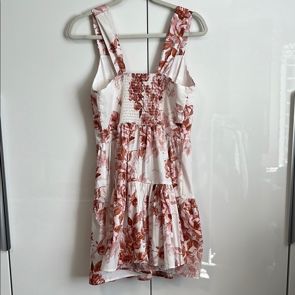 BAILEY BLUE NWOT White Blush Floral Corset Ruffle Cotton Mini Dress, Size XL - Picture 8 of 12